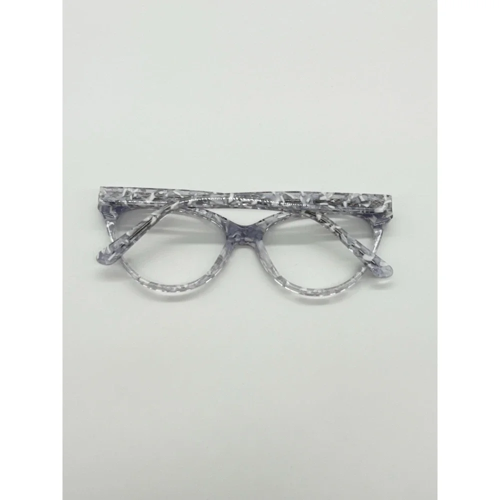 White Clear Cat Eye Eyeglass Frames 1873 01 52-16-140 - Picture 2 of 10